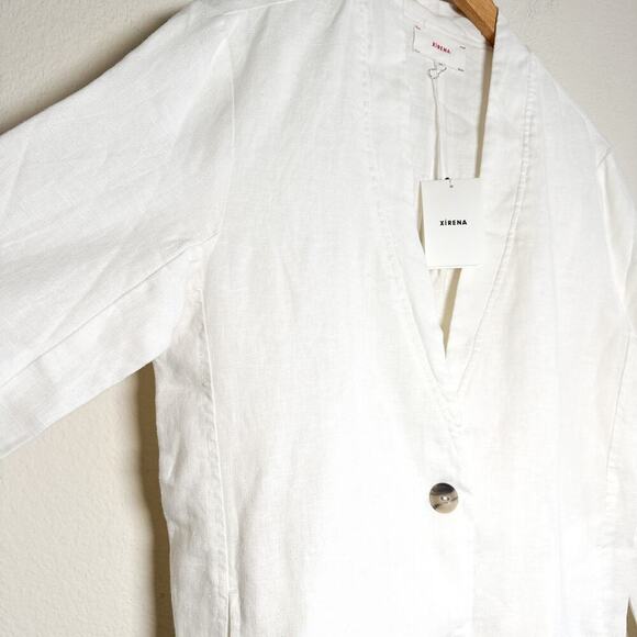 Xirena Layla White Linen Jacket Size XS New - Picture 9 of 16